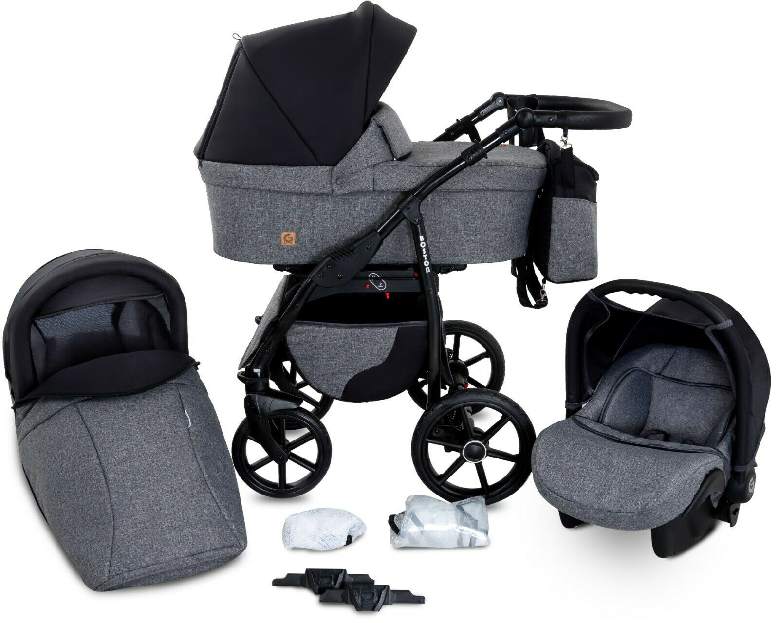 Boston Travel System 3in1 Baby Pram Car seat Pushchair Stroller Carrycot Buggy 1 Boston Travel System 3in1 Baby Pram Car seat Pushchair Stroller Carrycot Buggy